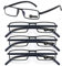 TERAISE Upgrade Blue Light Blocking Reading Glasses 4-Pack Compact/Lightweight Reader Glasses Anti-Stress Computer/Cell Phone Eyeglasses(1.5X)