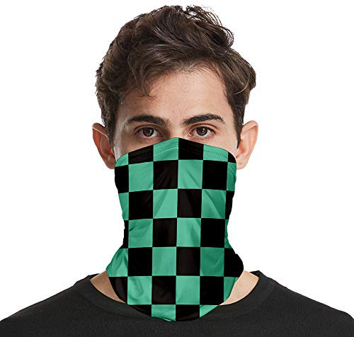 Yumenam Anime Ghost Blade Multifunktionstuch Bandana 3D Druck Schlauchschal Dustproof Windproof Sport Mask Anti-Sunburn Bandanas für Herren Damen