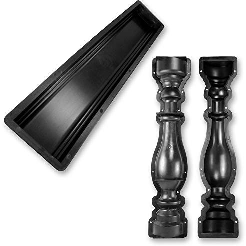 @tec Schalungsform für Klinkersteine, Gießform, Plastikformen für Beton, Pflastersteine, Säule/Balustrade 2-teilig - 83 x 14 x 7,5 + Baluster Abdeckplatte 99x20x6cm