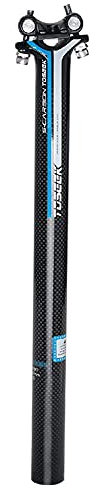 Carbon Sattelstütze Rennrad, Fahrradsattelstützen 3K Kohlefaser Straßen MTB 350/400 mm x 31,6/30,8/27,2mm Verstellbar Sattelwinkel Sattelstützen Zum Fahrrad MTB Straße Fahrrad Etc,Blau,30.8*400mm