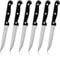 Herogo Steak Knives Set of 6, Stainless Steel Serrated Sharp Dinner Kitchen Steak Knife with Ergonomic Handle, for Home/Restaurant, Dishwasher Safe