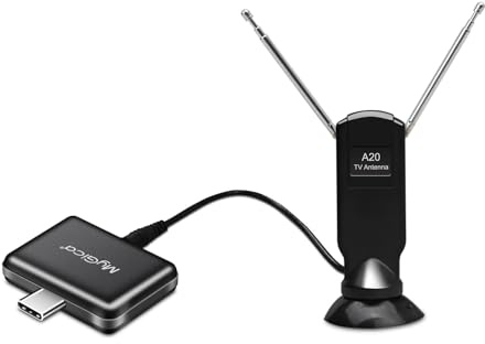 MyGica - Scheda sintonizzatore TV USB di tipo C, per guardare la TV digitale ATSC ovunque, ricevitore TV HD Freeview, adattatore sintonizzatore wireless HDTV, antenna TV USB per telefoni Android