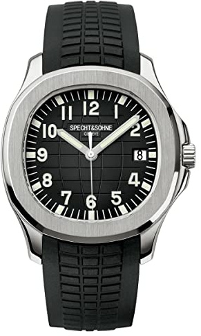 TACTO Specht&Sohne Automatic Watches for Men Rubber Strap Miyota 8215 Movt Classic Mechanical Sport Wristwatch Waterproof 42MM