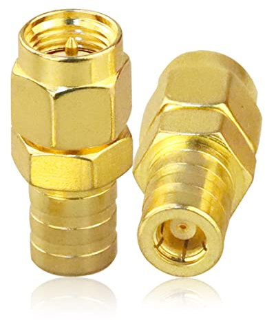 TUOLNK SMA auf SMB Stecker SMB Buchse auf SMA Stecker Koaxial Adapter für Verlängerungskabel Funkantenne 2St