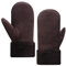 Harssidanzar Herren Fäustlinge,Winter Schaffell Shearling Beheizte Warme Pelzmanschetten Fäustlinge Für Winterkaltes Wetter KM042EU, Braun, Größe L