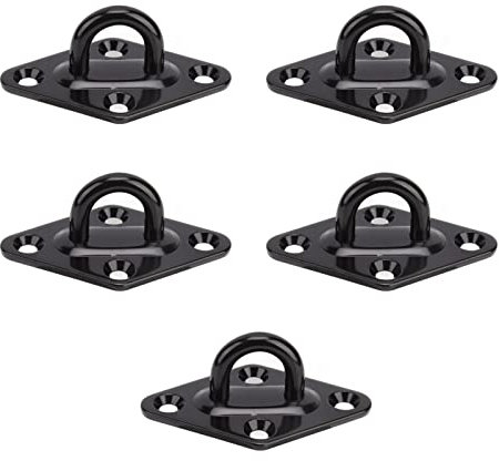 5 Stück Edelstahl Augplatte Pad Öse Platte Haken, Heavy Duty Wandmontage Ring Haken, Decke Pad Öse Platte U Haken für Decke Kronleuchter Decke Fans Decke Sandsäcke Hanging Swings(5mm)
