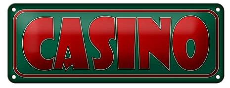 FEMER Blechschild Hinweis 27x10cm Casino Dekoration