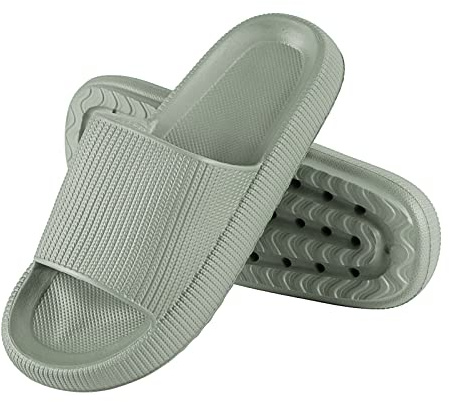 MUYOGRT Claquettes Femmes Hommes Chaussons, Pantoufles de Douche Antidérapante Claquette, Confortable Chaussures de Maison Piscine Plage Sandales Slides