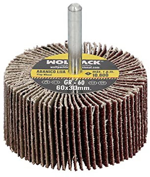 Abanico Lija Grano 60 Medida Ø 60 x 30 mm. Disco Abrasivo Laminas, Ruedas Mil Hojas, Ruedas Abrasivas,Lijado,Desbaste,Pulir