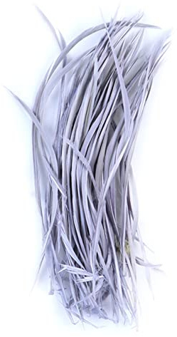 Uposao 100 Stück Natur Gänsefedern, 15-20cm Natürliche Naturfedern Gänsefedern zum Basteln DIY Deko Federn für DIY Traumfänger Ohrringe Karneval Fasching Kostüm Verzierungszubehör,Silber Grau