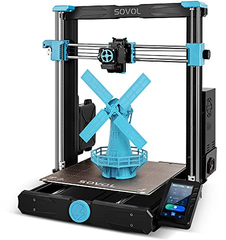 Sovol SV06 Plus 3D Printer 250mm/s High Speed with 300℃ High Temp All Metal Hotend, Planetary Dual Gear Direct Drive Touch Screen Auto Leveling 32-bit Silent Board, Printing Size 11.8x11.8x13.4 inch
