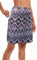Timuspo Damen Activewear Wanderröcke mit Innenhose Drunter, knielange Hosenrock mit Tasche für Sport, Golf, Radfahren,Blaues Muster Mischen,L