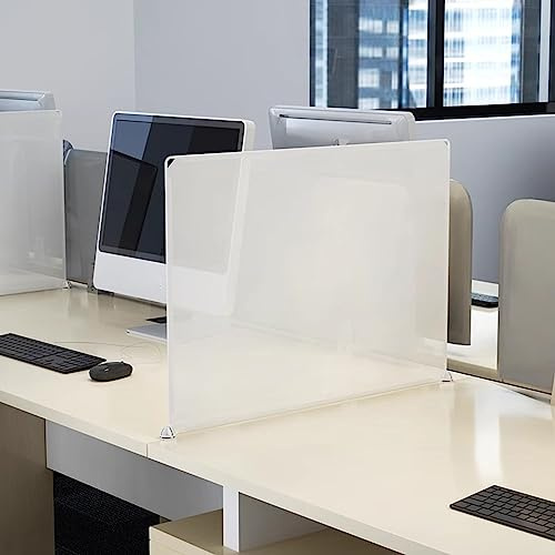 MObyat Schreibtisch Trennwand Schreibtischteiler Kunststoff Pultteiler Für Klassenzimmer, Büro Leichtes Gewicht Privacy Shield Boards Arbeitsplatz-Trennwand, Size : 40x30cm/15.7x11.