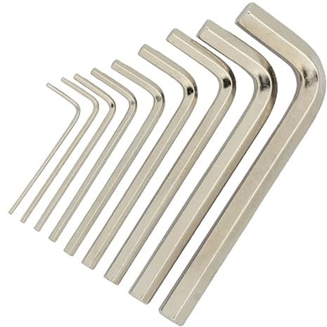 juego de llaves allen 5/6/8/10/12/14/16/17/19/22mm 1 Uds modelo grande llave hexagonal aleación niquelado llave hexagonal tipo L herramientas manuales de reparación llave Allen ( Size : 17mm-169mm Len