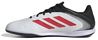 adidas Copa Pure III Club Indoor Football Boots, Botas de fútbol Unisex Adulto, Cloud White/Lucid Red/Core Black, 42 EU