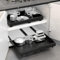 WISD Teleskopschublade - Ausziehbarer Schrank Organizer Mit 3 Schienen - Kein Bohren - Verstellbare Breite (32-48cm) - Schrank Schubladen Ausziehbar für Küche, Speisekammer, Bad (Schwarz, 1 Stück)