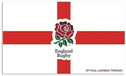 England Rugby Flag 5x3FT - WORLD CUP Union RFU Flag - Polyester Banner - Vivid Colour and UV Fade Resistant