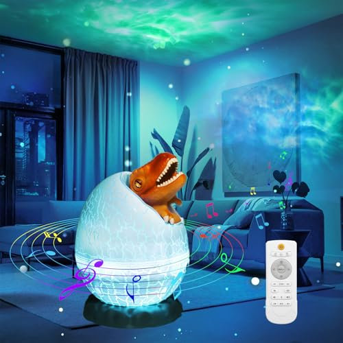 Proiettore Stelle Soffitto Luce Notturna Bambini Dinosauro per Proiettore Cielo Stellato Galaxy Proiettore Aurora con Funzione di Riproduzione Bluetooth, Decorazione Della stanza, Regalo di Natale