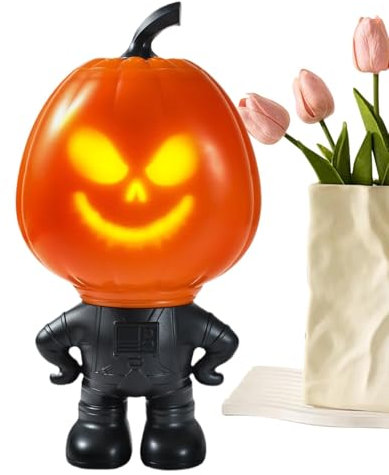 Light-up Halloween Decor - Halloween Pumpkin with Built in Projector Speaker,Adjustable Volume Decorative Outdoor Lighting Projectors for Halloween