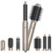 6 in 1 Airstyler Set, Rundbürstenföhn Hairstyler Warmluftbürste Automatischer Lockenstab Glättungsbürste Haarstyling Geräte, Fönbürste zum Glätten von Locken und zum Föhnen der Haare