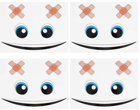 VGOL 4pcs Roboter Staubsauger Dekorative Aufkleber Aufkleber Gesicht Augen für Roboter Mäher Saugroboter Kompatibel mit Thermomix Staubsauger Roboter Mülltonnen
