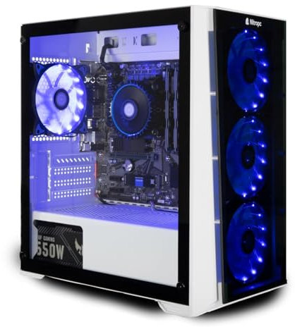 NitroPC - PC Gaming Avanzado Bronze V2 (AMD Ryzen 5 4650G 6/12 4.2GHz, RX Vega 7, RAM 16GB, M.2 1TB, Windows 11, WiFi) Ordenador de sobremesa, PC Gamer (Negro)