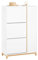 SoBuy Schuhschrank schmal hoch – Schuhkipper mit 3 Klappen und Seitenfächern, schuhregal geschlossen für Flur & Diele, platzsparend, schuhschrank Weiss Natur, 80x122x34cm, FSR189-WN