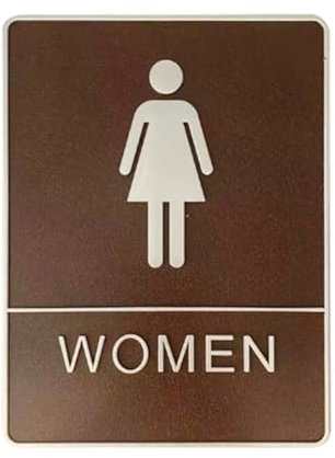Adesivo da parete per bagno uomo e donna, in acrilico, rimovibile, autoadesivo, per WC, decorazione fai da te (WOMEN)