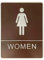Adesivo da parete per bagno uomo e donna, in acrilico, rimovibile, autoadesivo, per WC, decorazione fai da te (WOMEN)