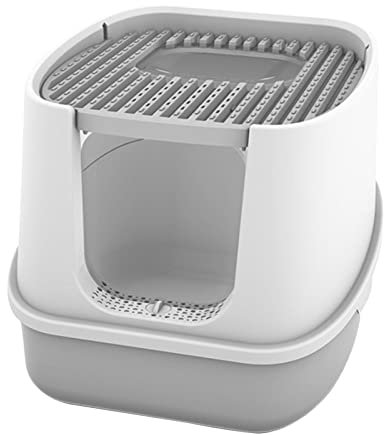 Bandeja Sanitaria para Gatos, Tapa for Gatos, Desodorante, Orinal anticinturón, Lavabo Grande,