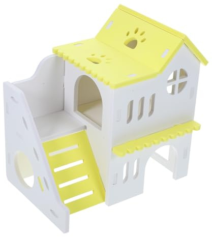 ERINGOGO Hamsterversteck Holzhaus Aus Massivem Holz Bruchfest Und Wiederverwendbar Bungalow Für Hamster Rennmäuse Und Chinchillas Im Kleintierkäfig Tierhäuschen Zum Spielen Und Verstecken