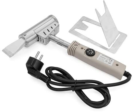 GALLUNOPTIMAL Hammerlötkolben 300 W – 230 V stufenlose Temperatursteuerung 200–600°C Keramik-Heizelement langlebige Dauerlötspitze meißelform 27 mm breit LED-Betriebsanzeige Ablageständer