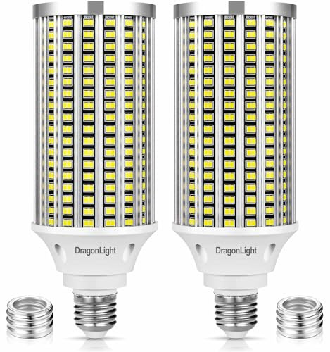 DragonLight 60W Superhelle Mais Licht LED Glühbirnen(200 Watt MH/HPS-Ersatz) - E27/E40 Edison LED Lampe - 5000K Kaltweiß 7,200LM für gewerbliche Beleuchtung - Garage Werkstatt Büro Hof(2er-Pack)