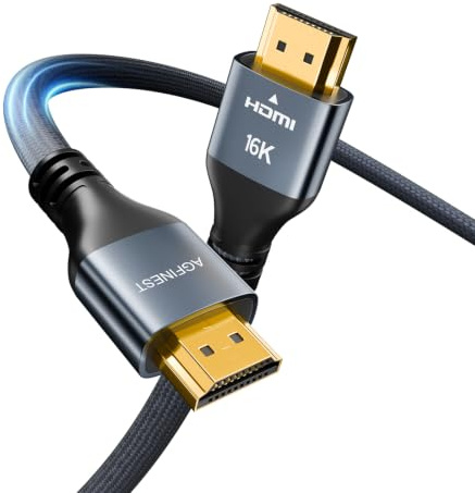 Cavo HDMI 2.2 96 Gbps, Ultra96 16K@60Hz 12K @120Hz 10K @120Hz 8K @240Hz 4K @480Hz HDR eARC VRR ad alta velocità HDMI per PS5, Xbox Series X/S, PC da gioco, scheda grafica, TV, soundbar, monitor e