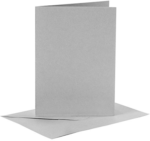 Creativ Postkarten mit Umschlägen, Grau, One Size