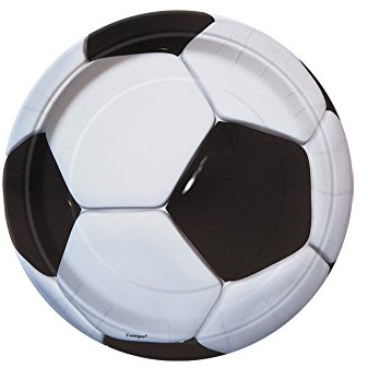 3D Soccer Round 7 Dessert Plates, 8ct
