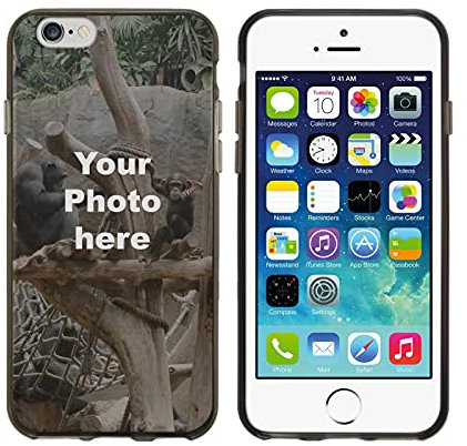 PhoneNatic personalisierte Handyhülle für iPhone 6 / 6s Custom Case Schwarz zum selbst gestalten mit eigenem Foto Bild Text individuell