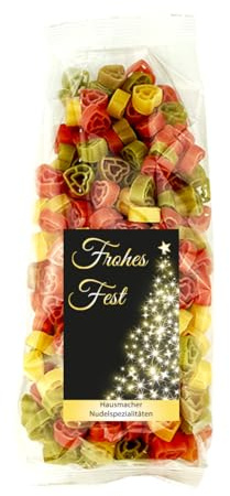 1x 250 g Nudeln Geschenk Weihnachten Frohes Fest