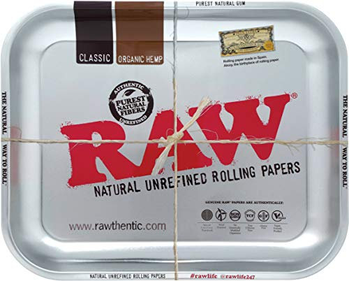 Raw Metallic Rolling Tray Silver 34 x 27.5 cm