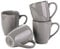 vancasso NAVIA Set 4 Tazas de Café, 360 ml Tazas Desayuno Mugs, Juego de Tazas de Leche de Gres, Tazas Vintage Ceramica, Microondas y Lavavajillas, Gris