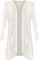 Womens Ladies Plus Size Long Sleeve Waterfall Cardigan Top Duster Coat Jacket, XL 16-18 Plus Size, Cream