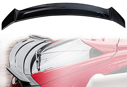 TU-C Für Honda 10. Civic FK7 Schrägheck 2021 Heckstoßstange Auto Modifizierte Heckdachschwanz Kotflügel Auto Spoiler Sport Racing Wing Set (Glanz Schwarz)