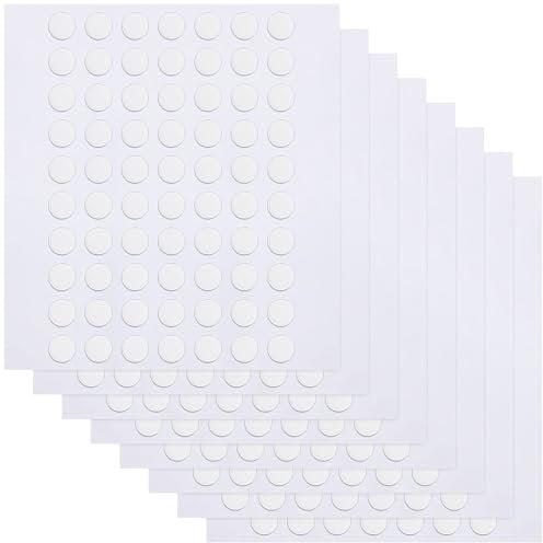 JANYUN 560 Stück Doppelseitige Klebepunkte Transparente Runde Aufkleber Keine Spuren Wasserdichte Punktaufkleber für Festivaldekoration (6mm)