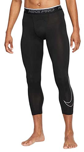 Nike Herren Pro Dri-FIT Tight, Black/White, S