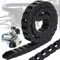 Weploda 1M Cadena de Arrastre de Cable de Nylon, Cadena de Arrastre para Impresora 3D Negro, Cadena de Arrastre de Cable, 10 x 20 Mm, Apto Para Impresoras 3D, Dispositivos de Conteo Electrónico