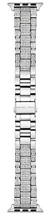 Michael Kors Damenband Apple Watch® 38 mm 40 mm 41 mm Pavé Edelstahl silberfarben, MKS8006
