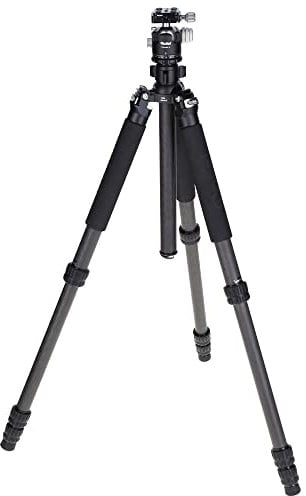Rollei Rock Solid Beta Mark III, 178,5cm Treppiede Fotocamera Carbonio Cavalletto Fotografico Professionale con Capacità di Carico di 24kg Camera Tripod Nero con Testa a Sfera e Funzione Monopiede
