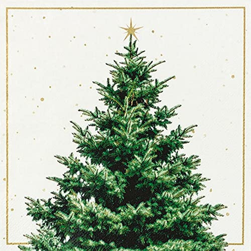 20 Servietten Festlicher Weihnachtsbaum | Winter | Weihnachten | Tischdeko | Decoupage | Serviettentechnik 33x33cm