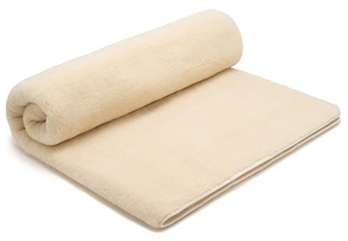 Merino Wolldecke Schurwolle 220x200 cm - Kuscheldecke aus 100% Merino Schafwolle - Groß und Flauschige Decke Wolle - Gewicht 1100g/m2 - Atmungsaktives Material