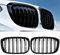 YIUBCZOQI G01 Kühlergrill für BMW X3 G01 2018-2021 X4 G02 2019-2021 X3 Grill x4 Nieren Schwarz Glanz Doppelsteg Grill